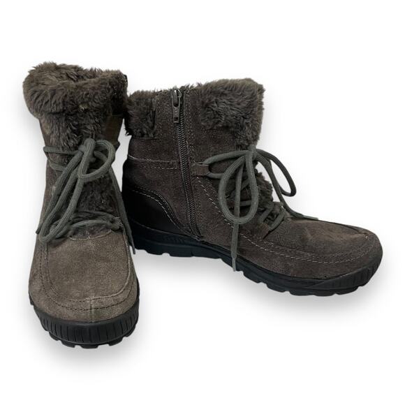 BareTraps Daysha brown fur lined hiking boot - Picture 1 of 7